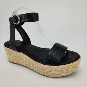 Marc Fisher Jenia Women's Size 9M US Man Made Black Platform Wedge Sandals 576